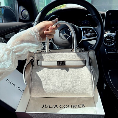 JULIACOURIER女包荔枝纹托特包包女2026新款高级感单肩斜挎手提包