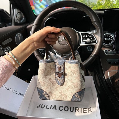JULIACOURIER马车纹水桶包折扣