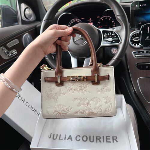 JULIA COURIER女包轻奢刺绣小方包包女2026新款潮单肩斜挎手提包