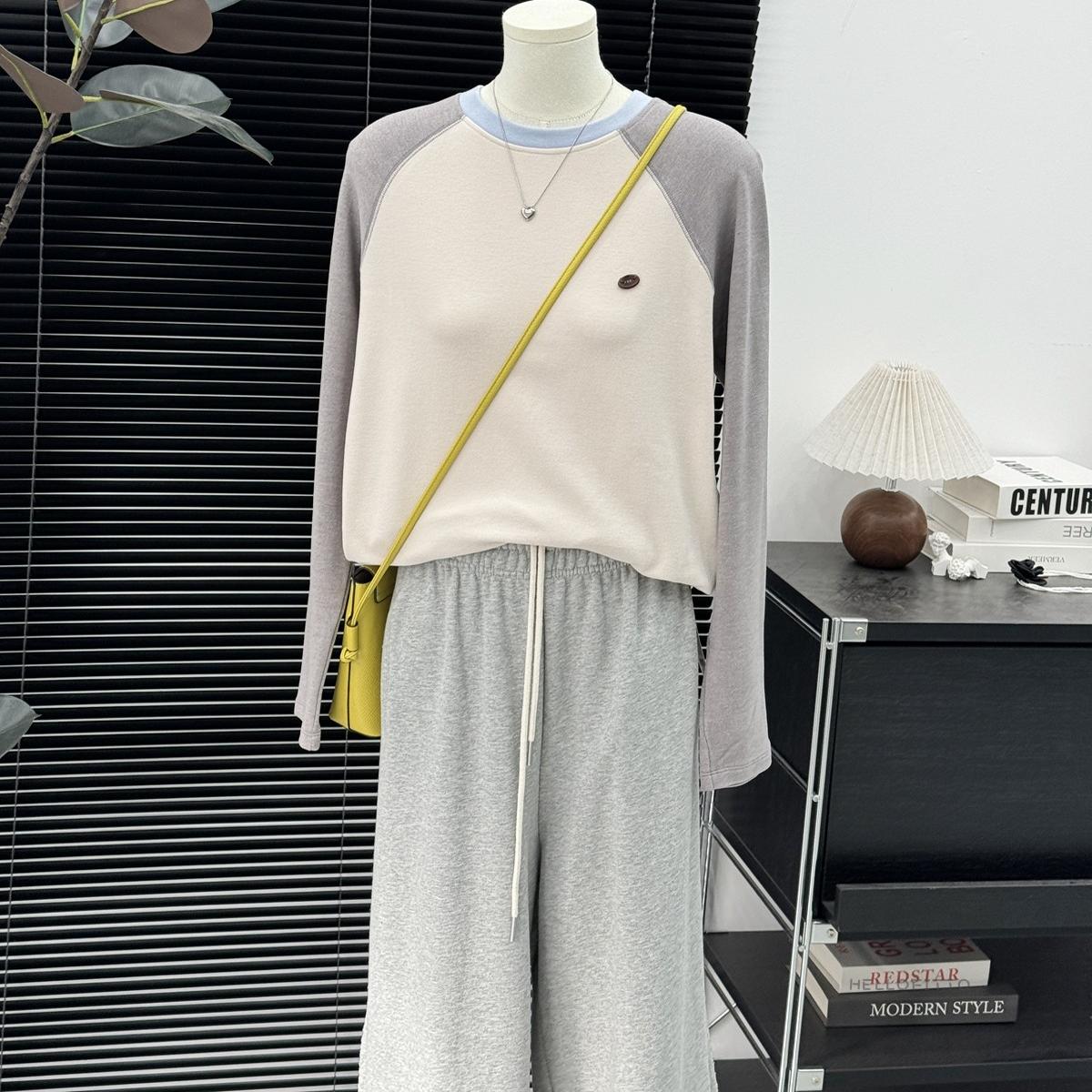 内搭拼接秋冬舒适蓝色加厚韩版