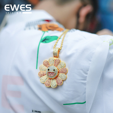 ewes原创村上隆太阳花网红款潮项链1