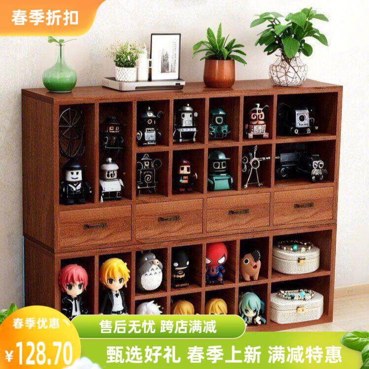 复古实木质抽屉收纳盒桌面文具饰品胶带化妆品整理多层zakka柜子
