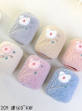 婴幼儿可爱冬季加厚仿兔毛袖套 卡通小孩套袖 儿童长毛绒护袖