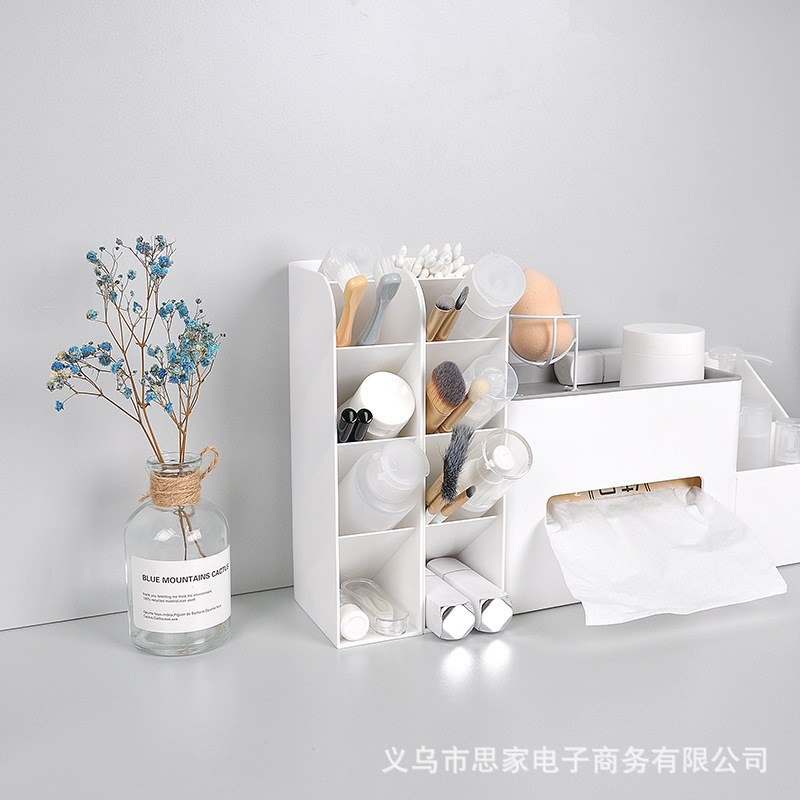 简约北欧风桌面收纳盒可立式多功能学生文具整理盒子组合笔筒笔盒