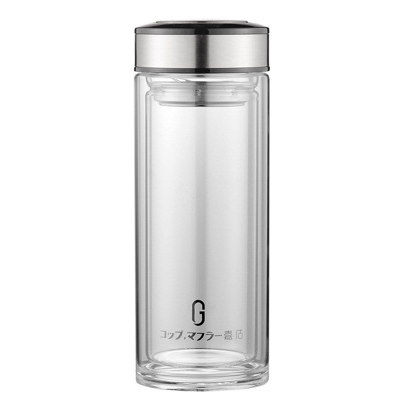 嘉估玻璃杯 双层透明水杯 便携过滤随手杯男女士家用办公泡茶杯子,餐饮具,玻璃杯,淘宝优惠券,粉丝福利购,淘宝优惠卷