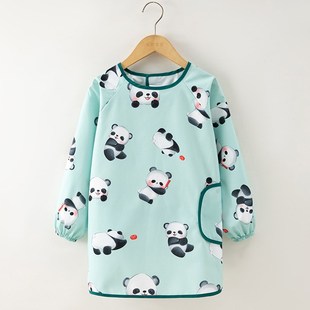 新款儿童罩衣画画衣防水反穿衣小学生画室围裙小孩儿围兜婴儿吃饭