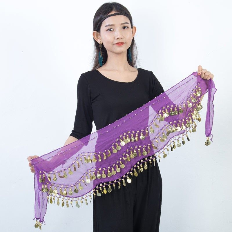 128金币肚皮舞腰链印度舞三层雪纺配饰腰带臀巾一女,女装/女士精品,民族服装/舞台装,淘宝优惠券,粉丝福利购,淘宝优惠卷