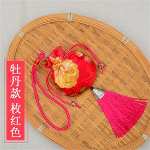 龙年民族风刺绣福字荷花香包香囊空袋挂件成品端午节荷包挂饰