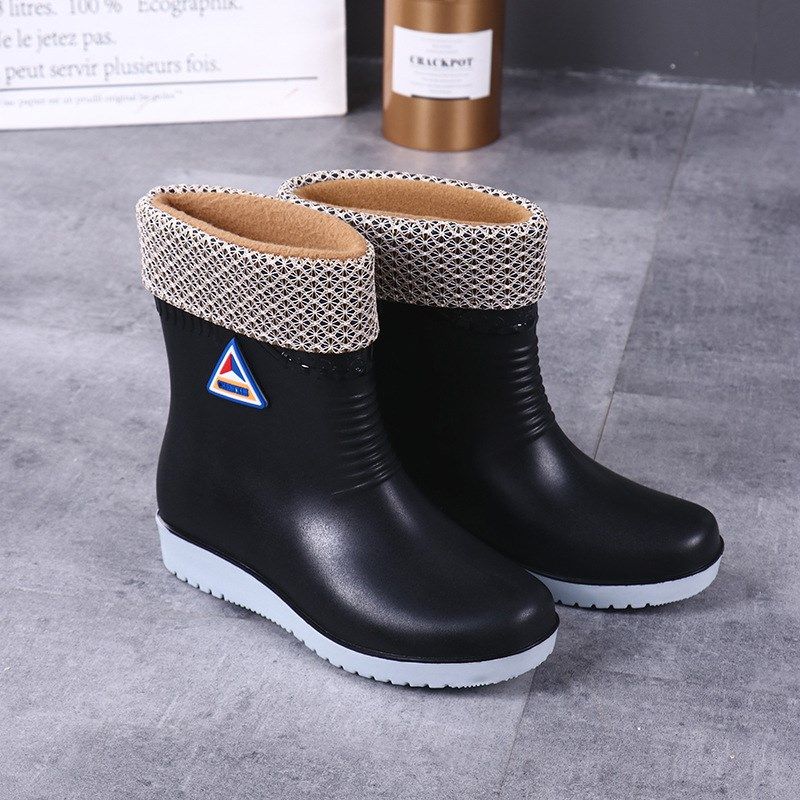 保暖加棉时尚雨鞋女低短中高筒雨靴水鞋钓鱼工作冬夏洗车胶鞋水靴,女鞋,雨鞋,淘宝优惠券,粉丝福利购,淘宝优惠卷