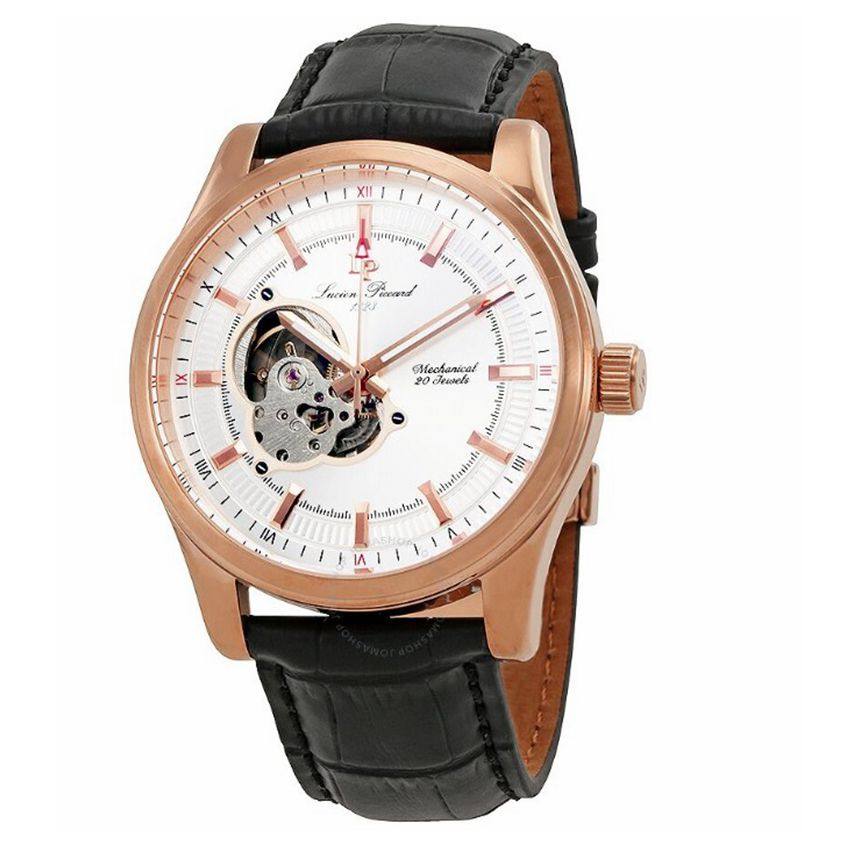 直邮代购正品lucien piccard男表自动机械手表lp-40006m-rg-02s