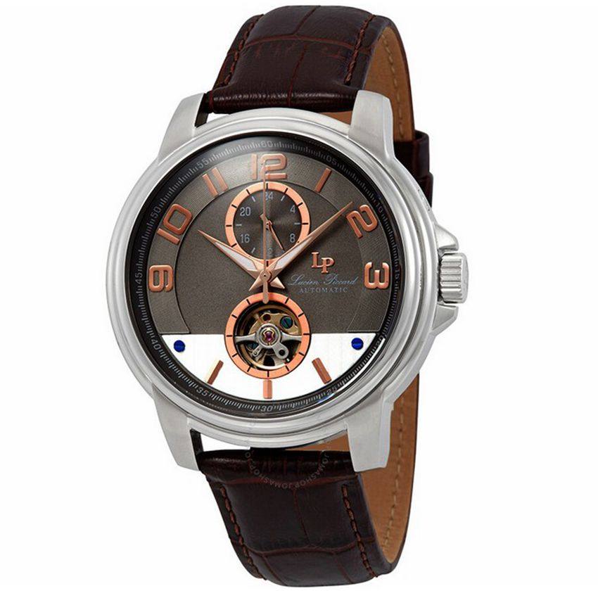 直邮代购正品lucien piccard男夜光机械手表lp-28001a-014ra-brw