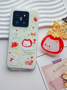 【番茄西高地】原创双层imd手机壳小米14小米15可爱小狗亮面防摔