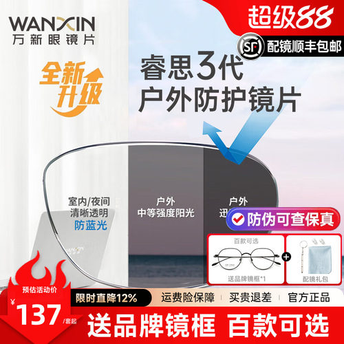 万新睿思3代变色防蓝光实体