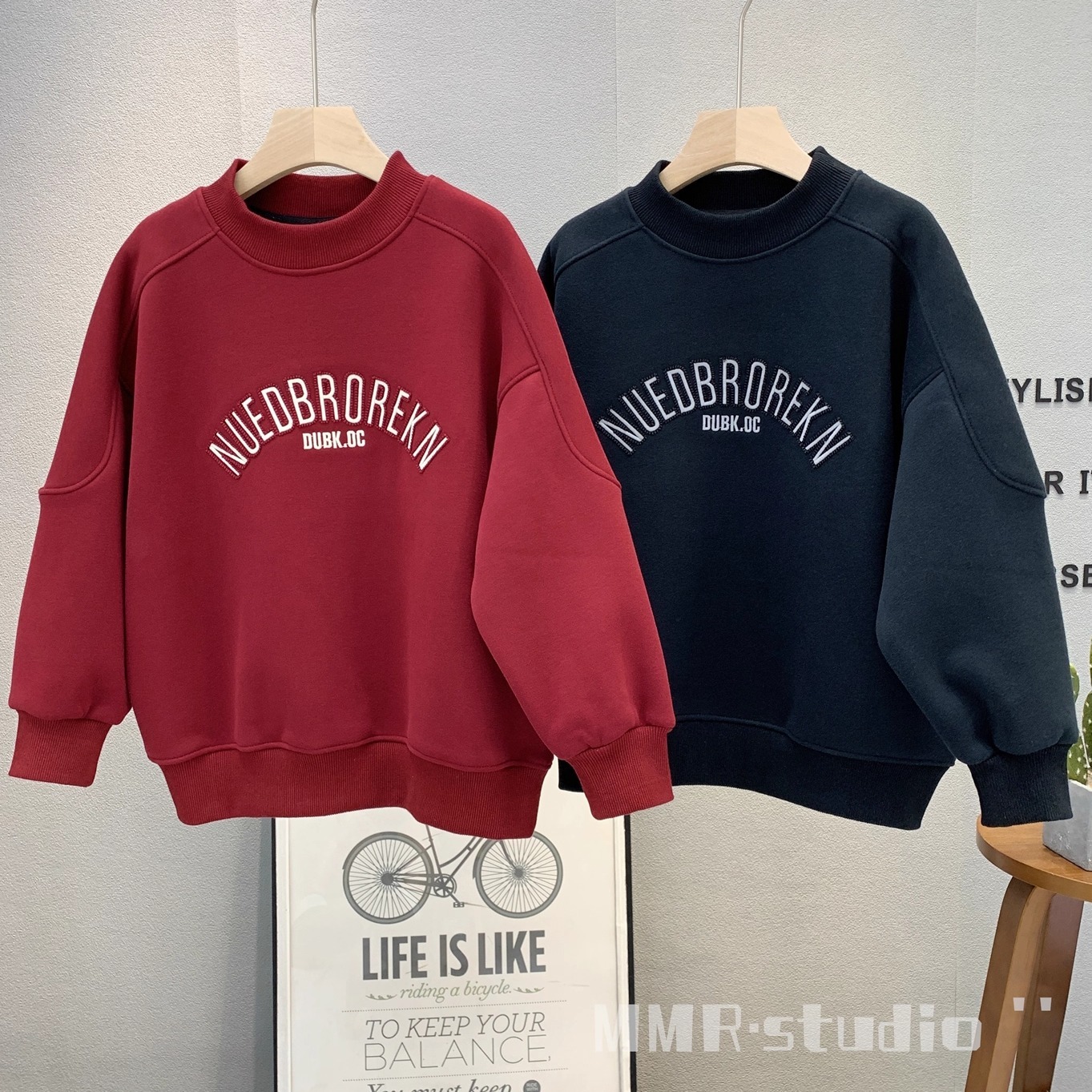 大E小e童装男女童韩范一体绒卫衣