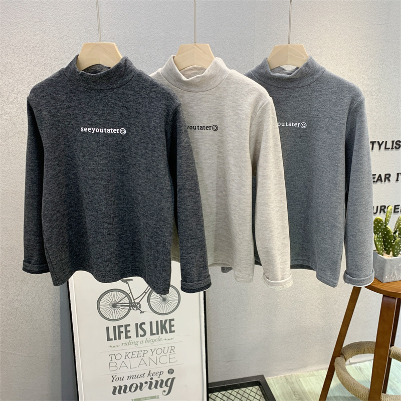 卡芙恰恰半高领韩版长袖T恤