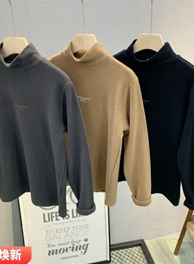 卡芙恰恰童装 中大童韩版打底衫2025冬款百搭保暖字母内搭潮3697