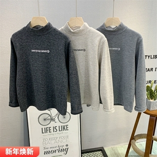 2025秋冬中大童保暖内搭潮672 半高领打底衫 卡芙恰恰童装 儿童韩版