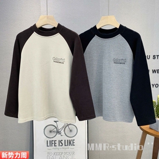 男女童撞色打底衫 卡芙恰恰童装 2025冬款 德绒发热衫 5655 儿童韩版