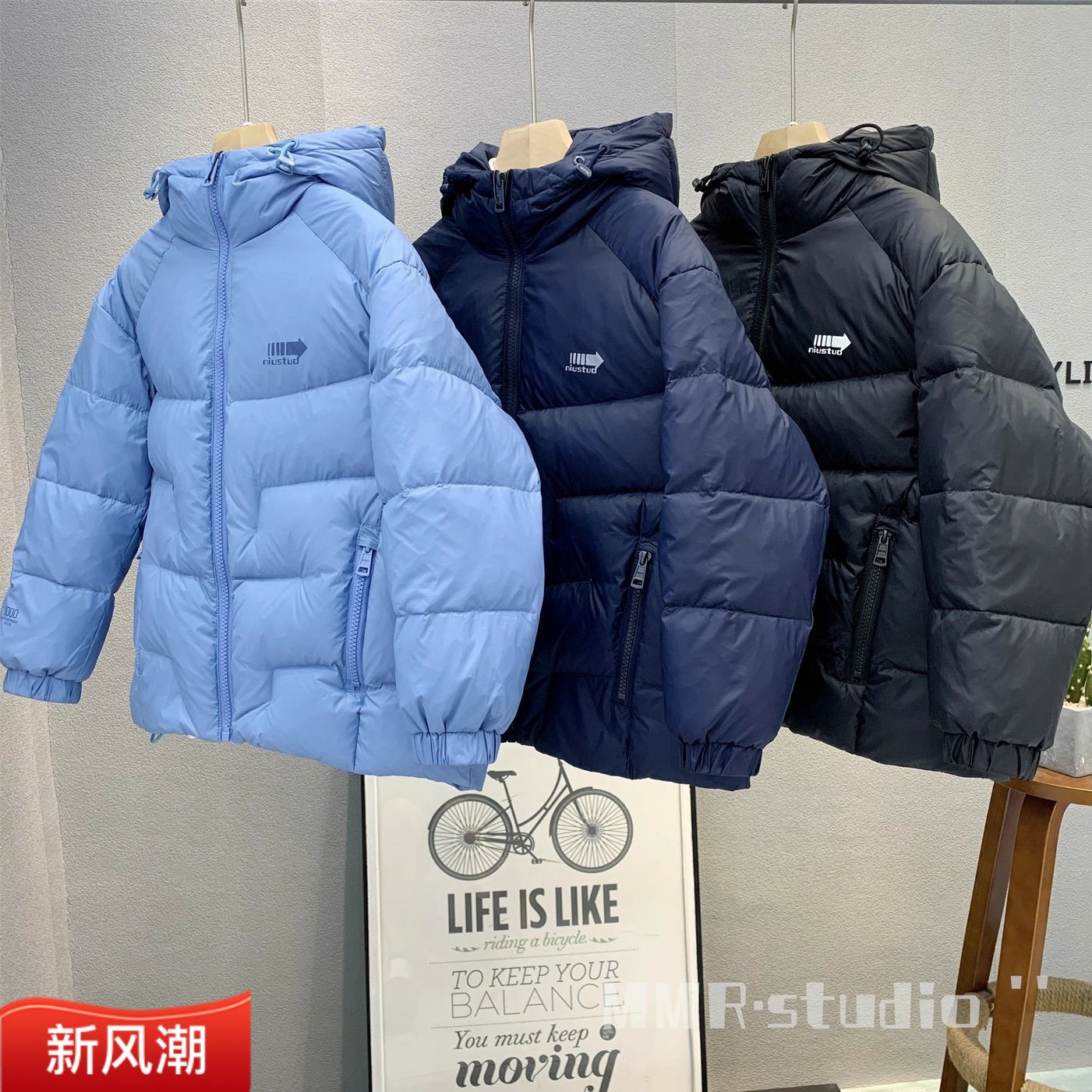 牛哆哆童装中大童连帽羽绒服