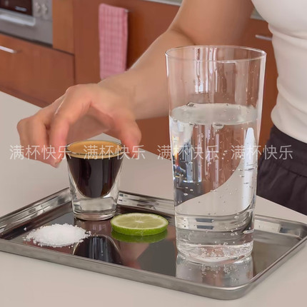 ins风深水炸弹美式意式浓缩炸弹特调咖啡气泡鸡尾酒杯超薄高颜值