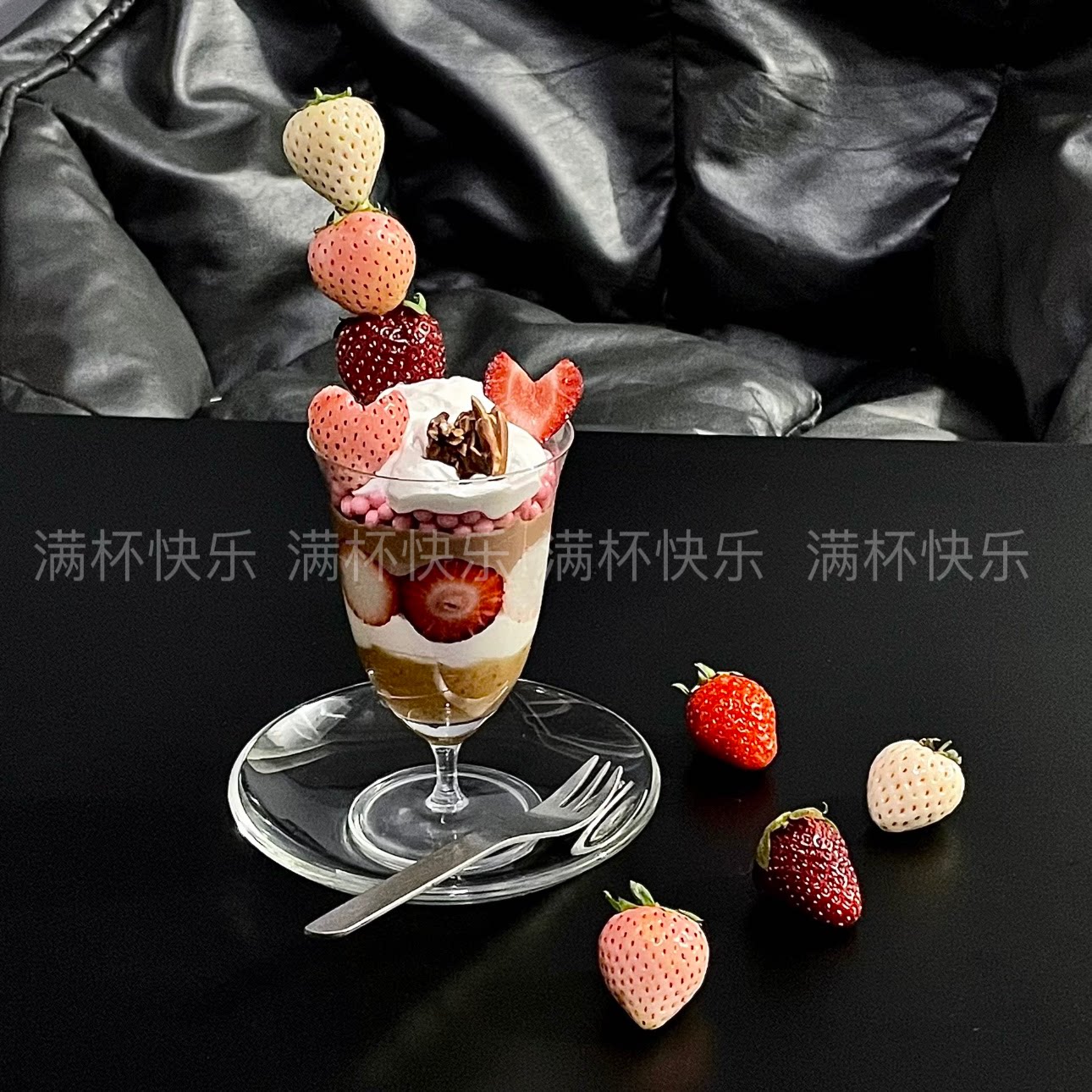 日式复古宽口芭菲杯直筒玻璃甜品杯高脚冰淇淋杯下午茶酸奶杯喫茶