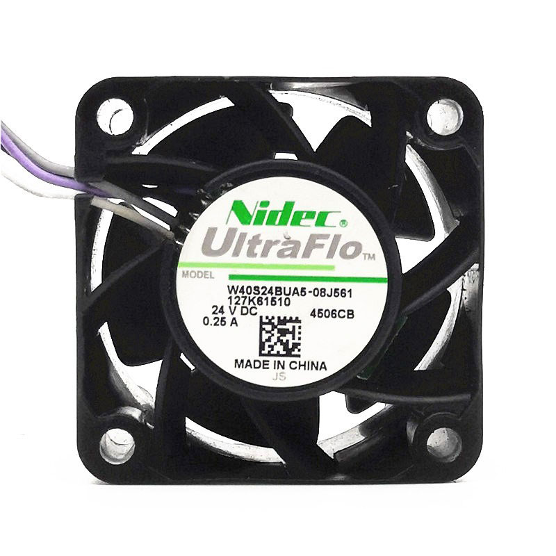 原装Nidec散热风扇 W40S24BUA5-08J561 4028 24V 0.25A 4线变频器