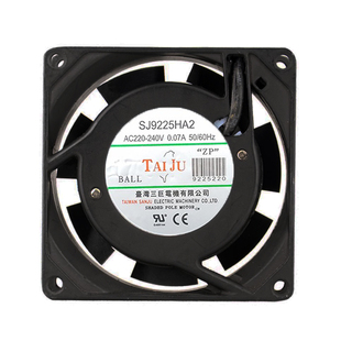 9cm台巨TAIJU 机柜电柜 轴流风机 散热风扇220V 全新SJ9225HA2