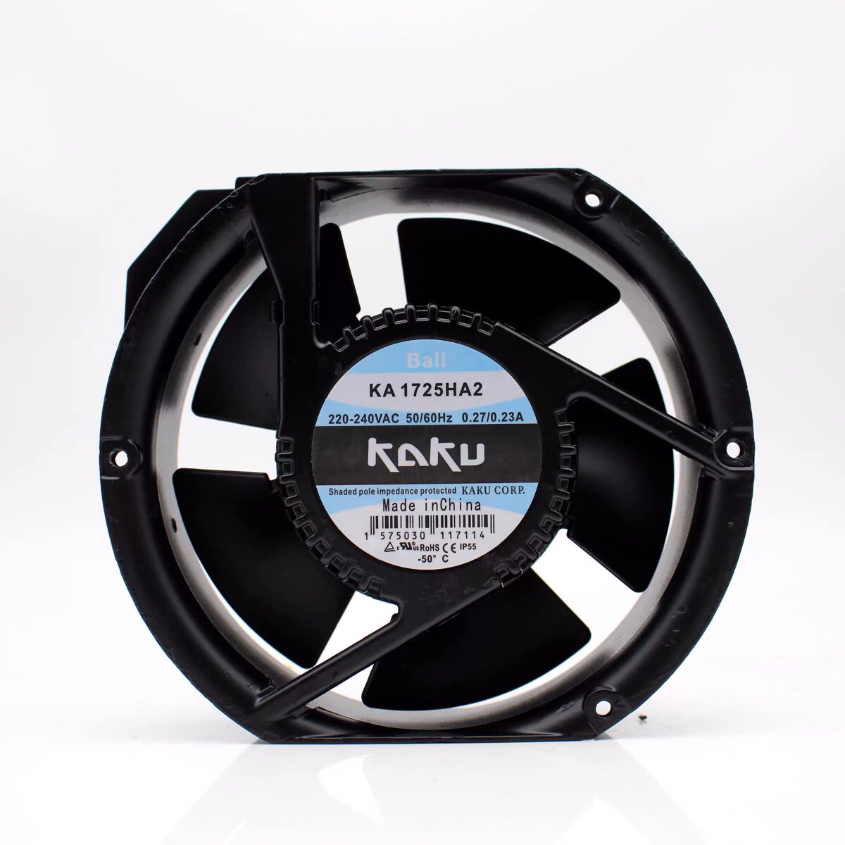 KAKU风机 KA1725HA2 17271 17cm 220V 0.2/0.17a椭圆形散热风扇