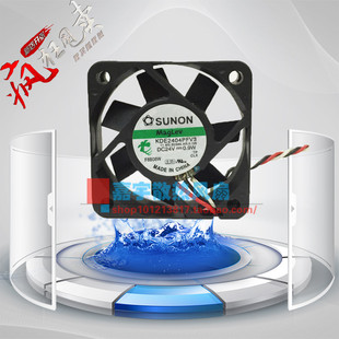 SUNON建准 KDE2404PFV3 24V 0.9W 4010 4CM 3线 静音 变频器 风扇