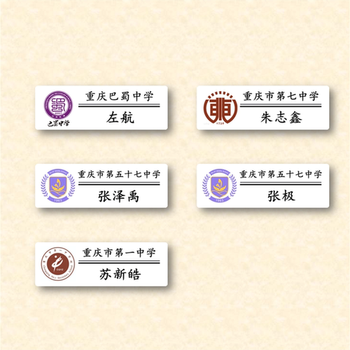 朱志鑫张极左航张泽禹校徽名札胸针别针徽章书包笔袋挂件定制周边