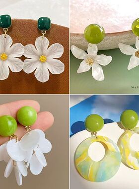 超仙花朵耳饰耳钉海边沙