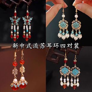 古风汉服耳饰新中式新娘秀禾服中国风配马面裙气质高级感明制耳环