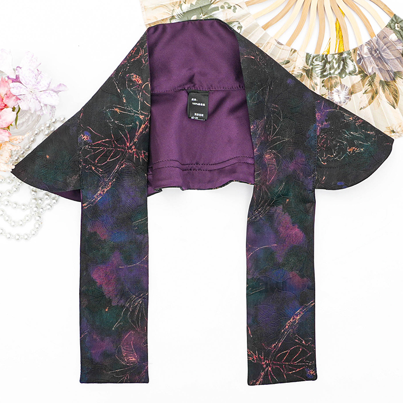 真絲香云紗護頸圍巾假領