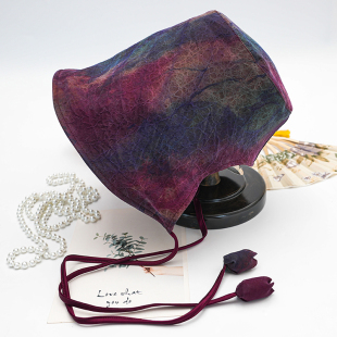 香云纱【灯罩帽】骑行防尘夏款桑蚕丝双层遮阳新款多用百搭防风帽