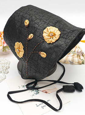 灯罩帽【金玉枝】纯手工香云纱防风防尘夏遮阳帽新款多用百搭户外