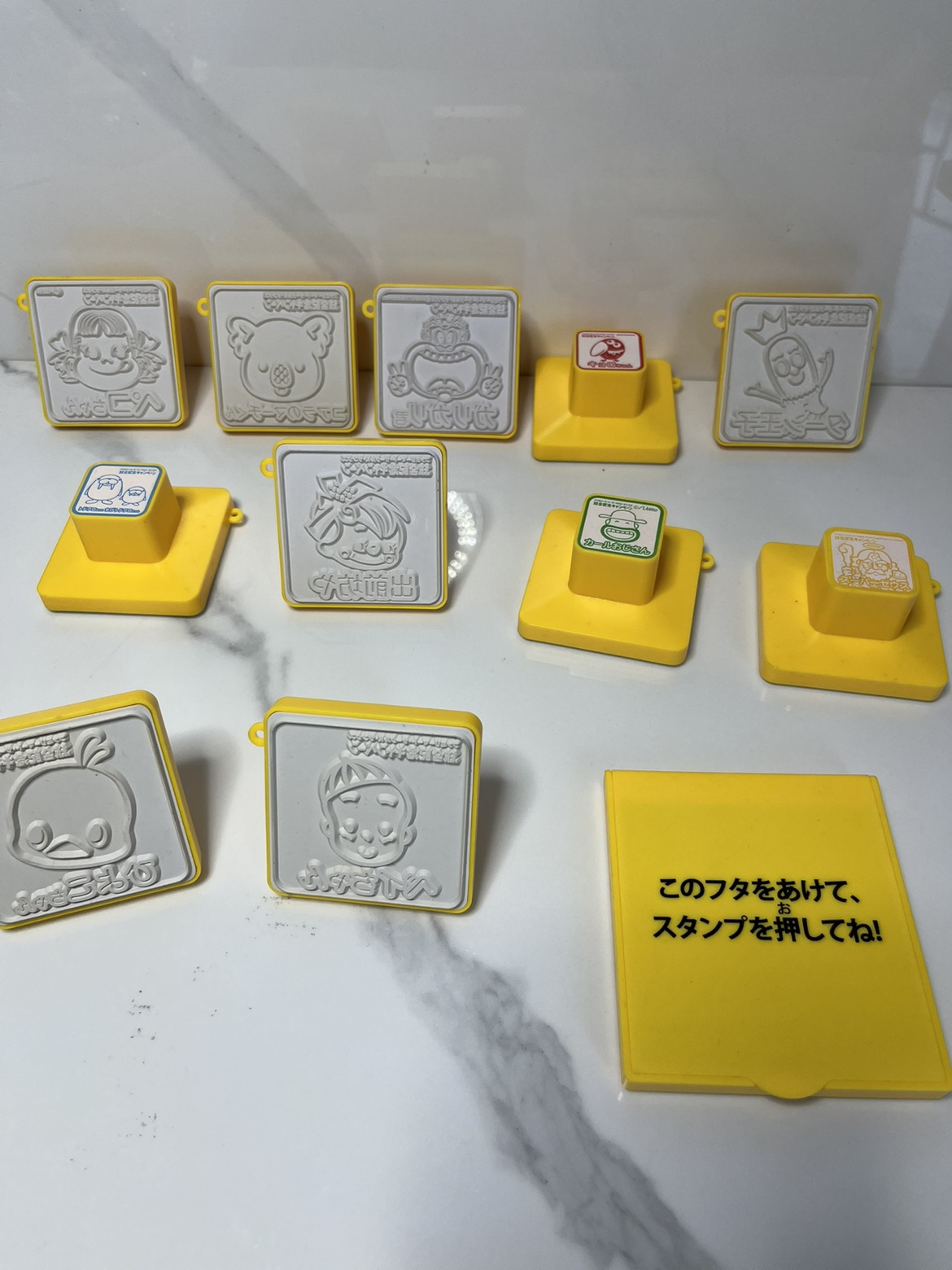 日单 不二家 小黄鸡 一丁拉面 卡通印章 印泥