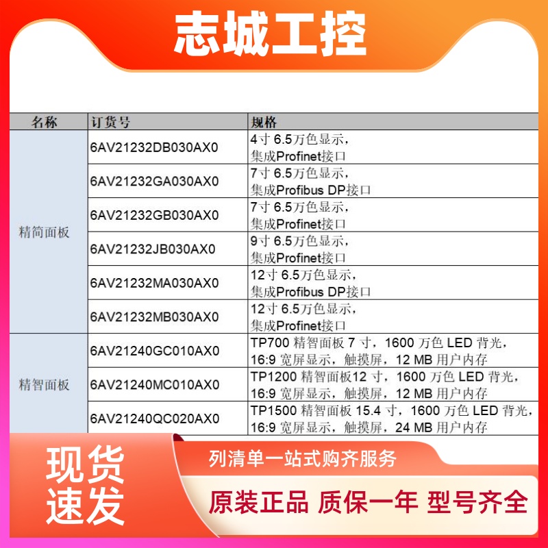 西门子触摸屏S7-1200 KTP400 700 900 1200 TP900 1500 全新原装