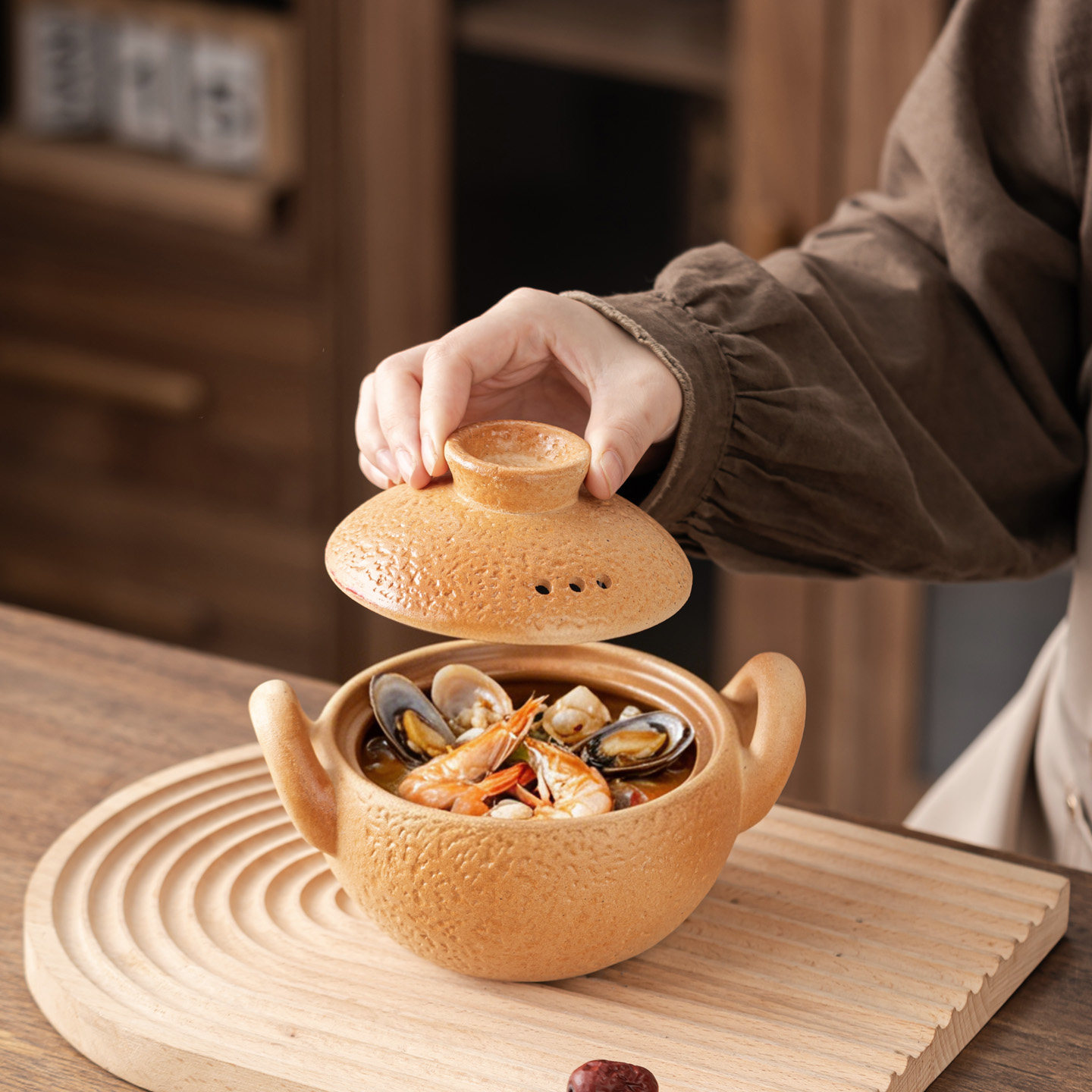 陶瓷迷你一人食砂锅干烧不裂家用宝宝辅食锅耐高温燃气灶餐饮商用