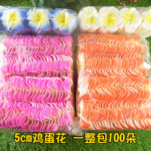 5cm鸡蛋花花朵发夹 鸡蛋花边夹海边渡假发卡 花朵发夹发饰头饰