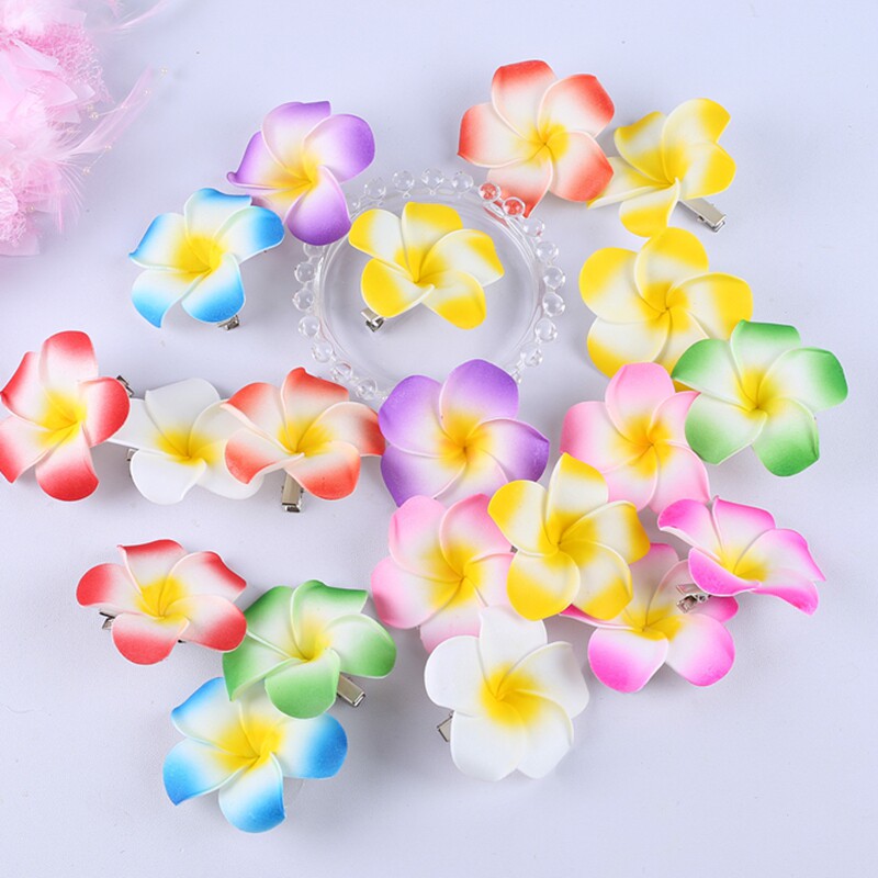 鸡蛋花发夹PE泡沫防水海边图片