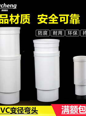 PVC50 75 110 160款加长缩口内插伸缩直接 内插直接 伸缩直接头