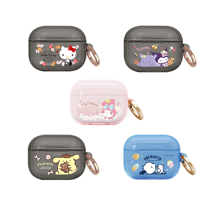 三丽鸥凯蒂猫美乐蒂库洛米帕恰狗卡通可爱耳机壳适用苹果Airpods pro3代4代防摔耳机壳无线蓝牙耳机保护套