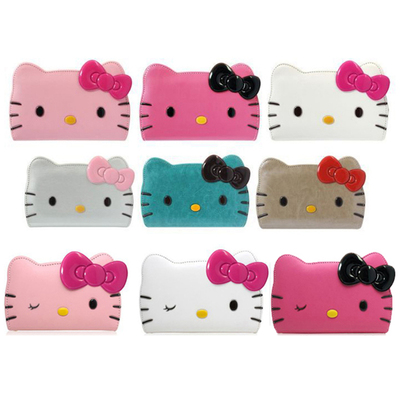 韩国三丽鸥HelloKitty凯蒂猫可爱卡通少女心适用苹果14iPhone15pro max手机壳13可插卡16pro皮套保护套可挂绳