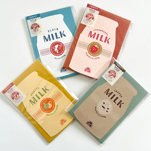 日本古川纸工折叠便签便笺信封留言卡草莓咖啡香蕉异型牛奶瓶便条