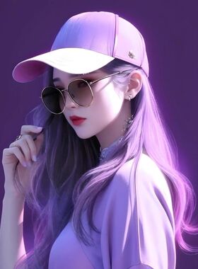 时尚渐变紫色系列女神海