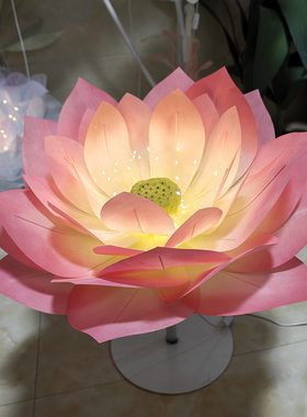荷花灯莲花灯手工仿真花巨型花