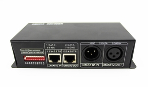 rgb灯条七彩led控制器硬条dmx512三通道解码器软灯带ktv酒吧舞台