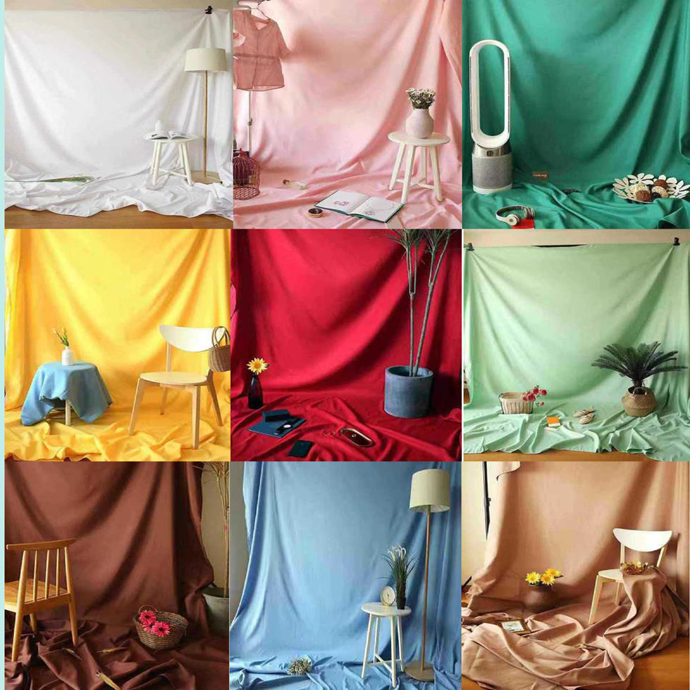 莫兰迪单色布服装拍照背景抖音网红直播视频ins挂布拍摄影背景布