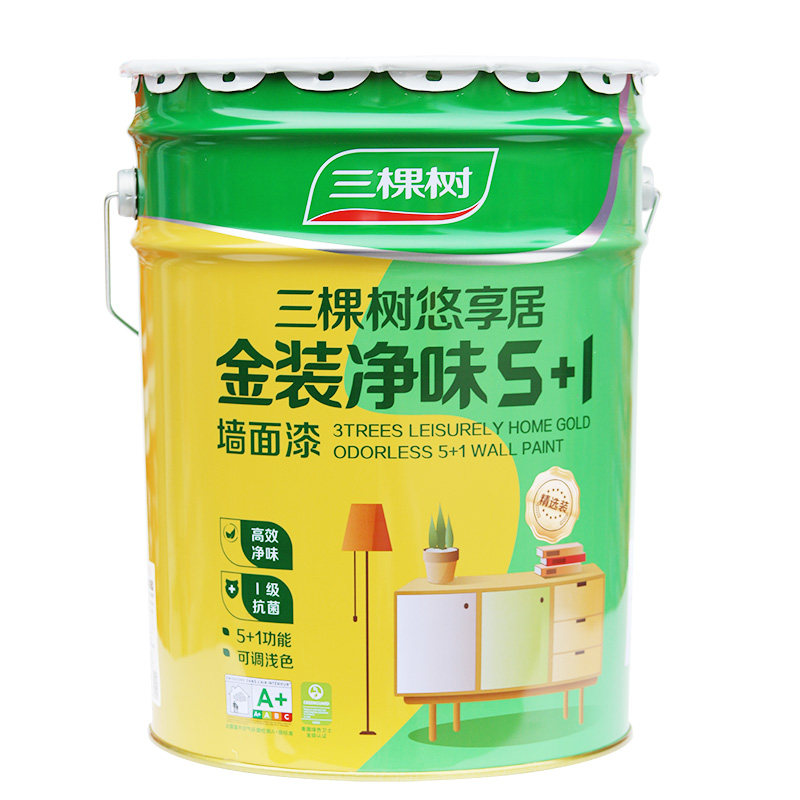 三棵树墙面漆内墙乳胶漆墙漆室内家用油漆自刷白色涂料环保内墙漆