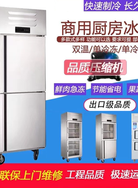 冰柜不锈钢冷冻柜商用冰箱厨房柜